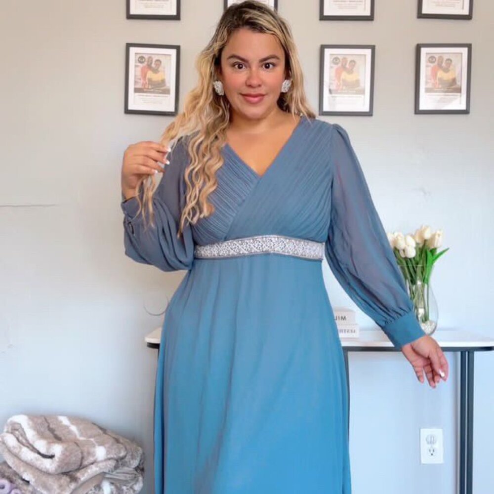 Formal Dresses for Women, Long Sleeve Evening Dress PLUS SIZE NEW 2026 - Picture 4 of 16